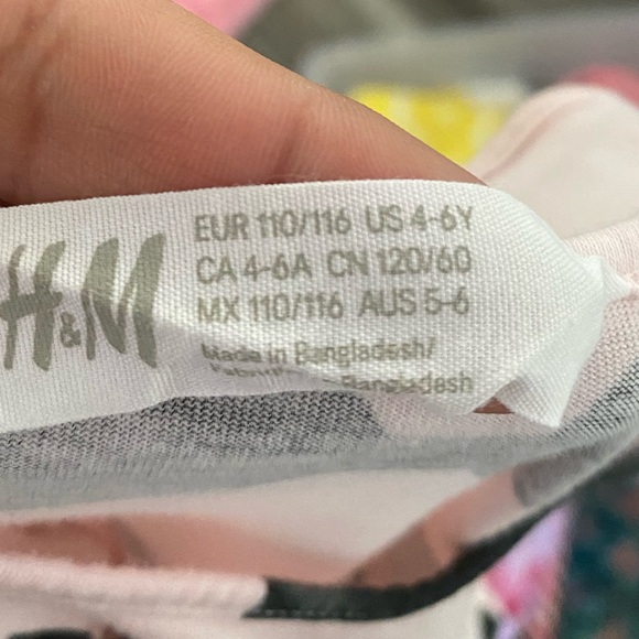 H & M Light Pink Black Bows Girls Toddler Dress Size 4-6T - Picture 4 of 4